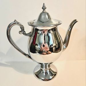 Vintage L.B. Lehman Bros. Tea / Coffee Pot Chromium w/Handle 10"